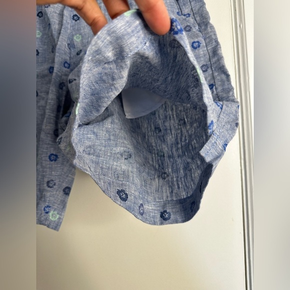NWT  Men’s. Tenth & Ocean Blue Washable Linen Shorts. Blue Floral Print. - Picture 13 of 14